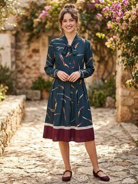✨ NWT Miss Patina London x ModCloth Abstract Midi Dress L ✨